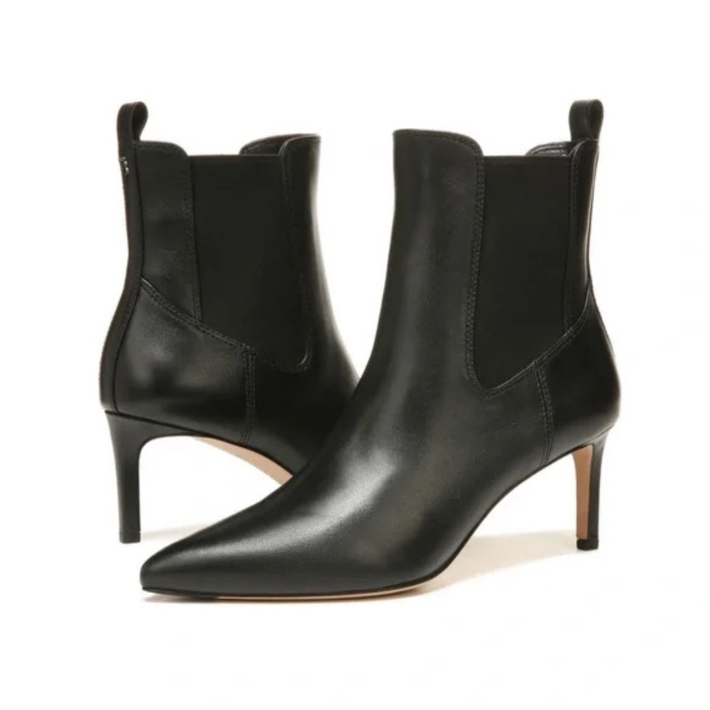 New Veronica Beard Leeland Black Leather Ankle Bootie Sz 9.5